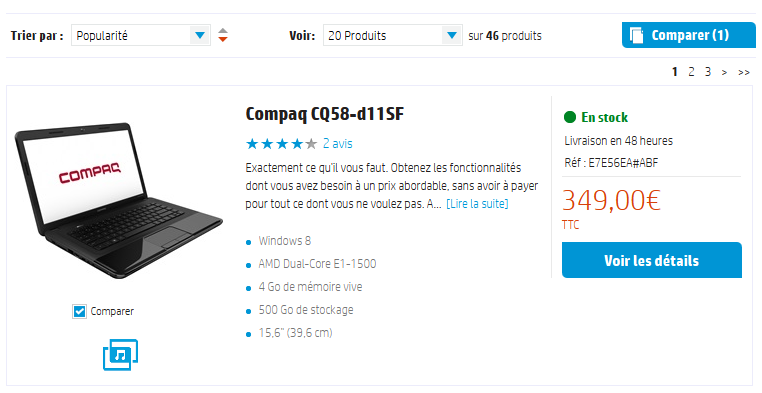 HP – Comparateur
