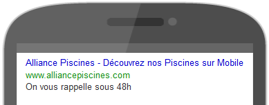 Annonce mobile adwords