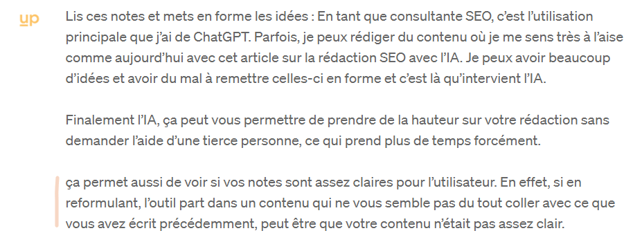 exemple de contenu IA