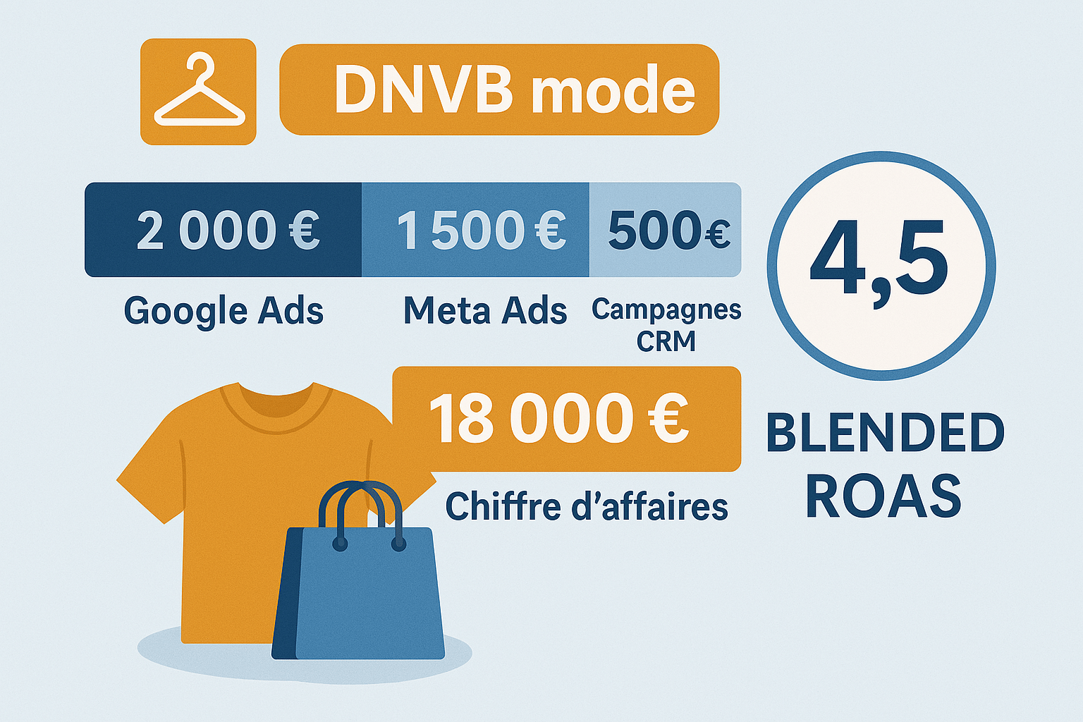 exemple de pilotage blended roas