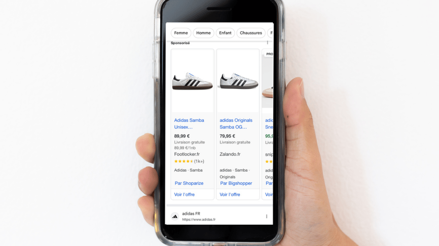 Exemples d'annonces Google Shopping