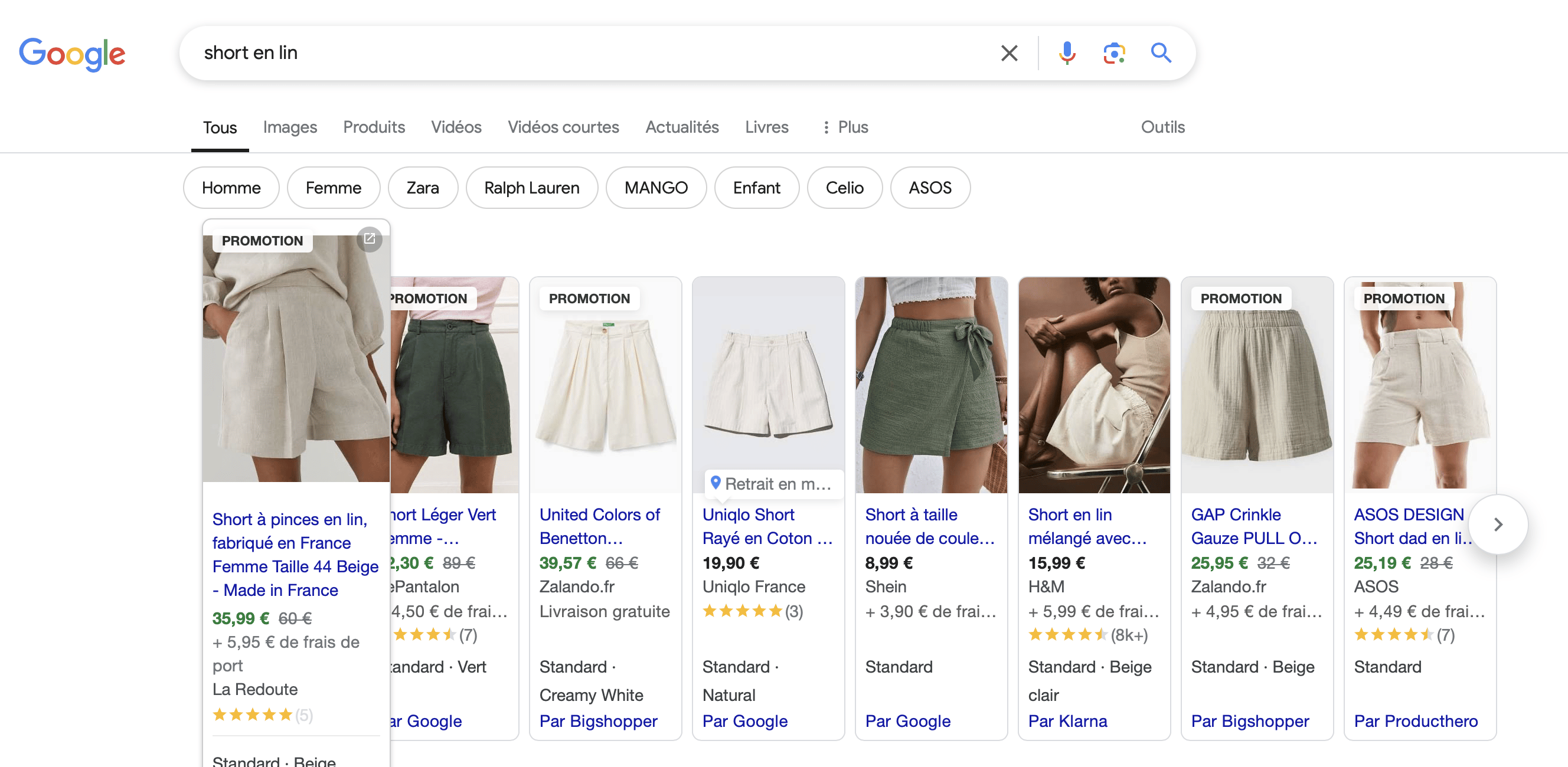 Exemple d'optimisation du titre sur google shopping
